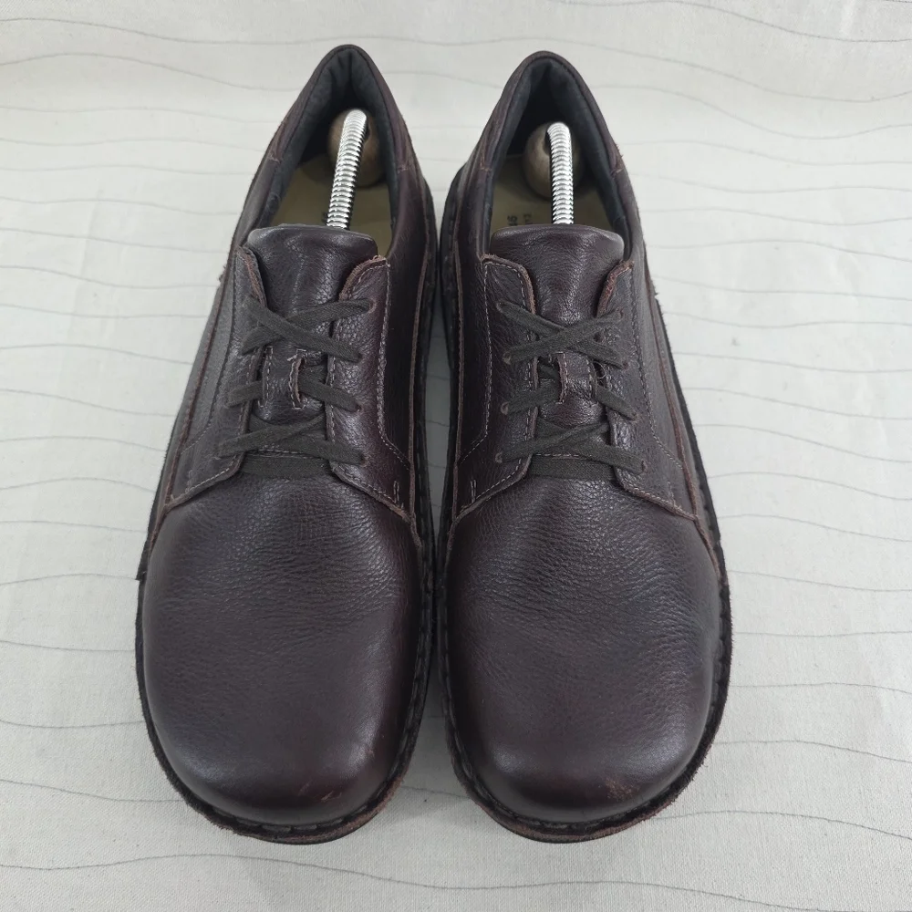 NAOT Mens Olaf Lace‑Up Dark Brown Leather Shoes Made in Israel Size 13 US/ 46 EU